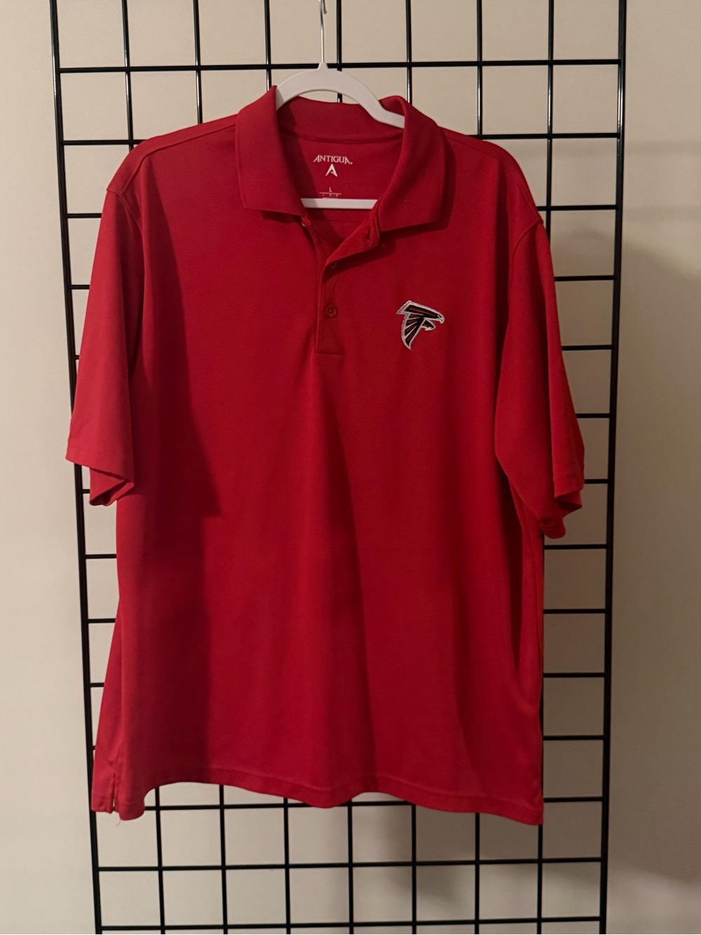 Antigua Men's Red Atlanta Falcons Embroidered Polo